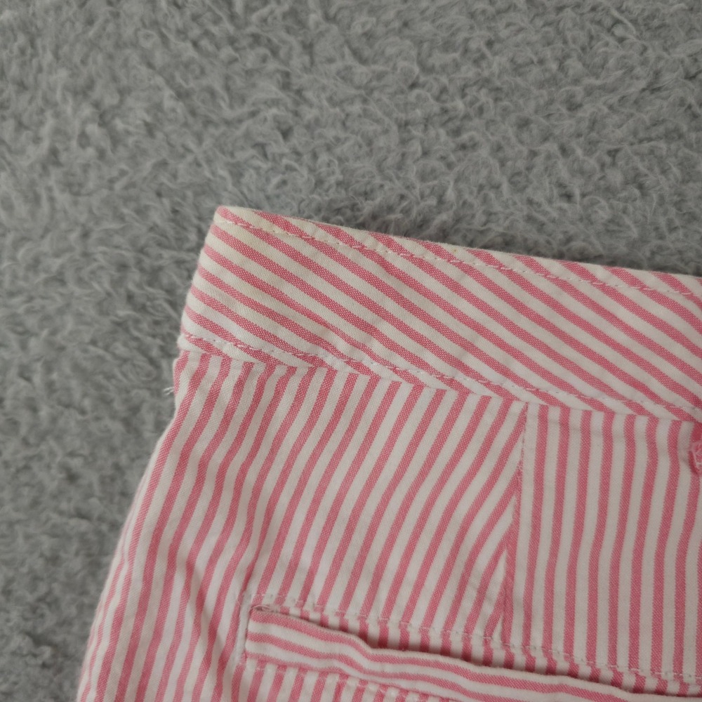 Columbia PFG Shorts Women 6 Pink White Striped Super Bonehead Outdoors Casual 6" - Picture 15 of 16
